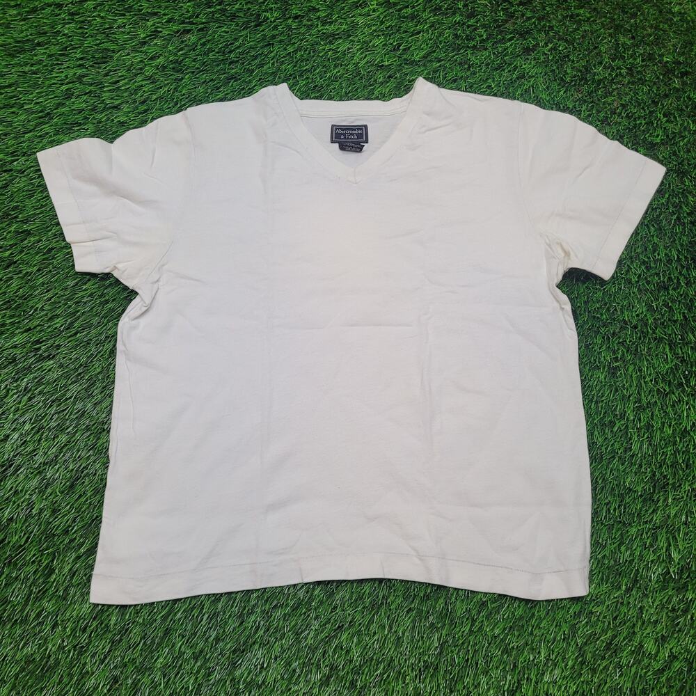 Vintage 90s Abercrombie & Fitch Baby Tee Womens L/XL Cropped Boxy Fit Y2K